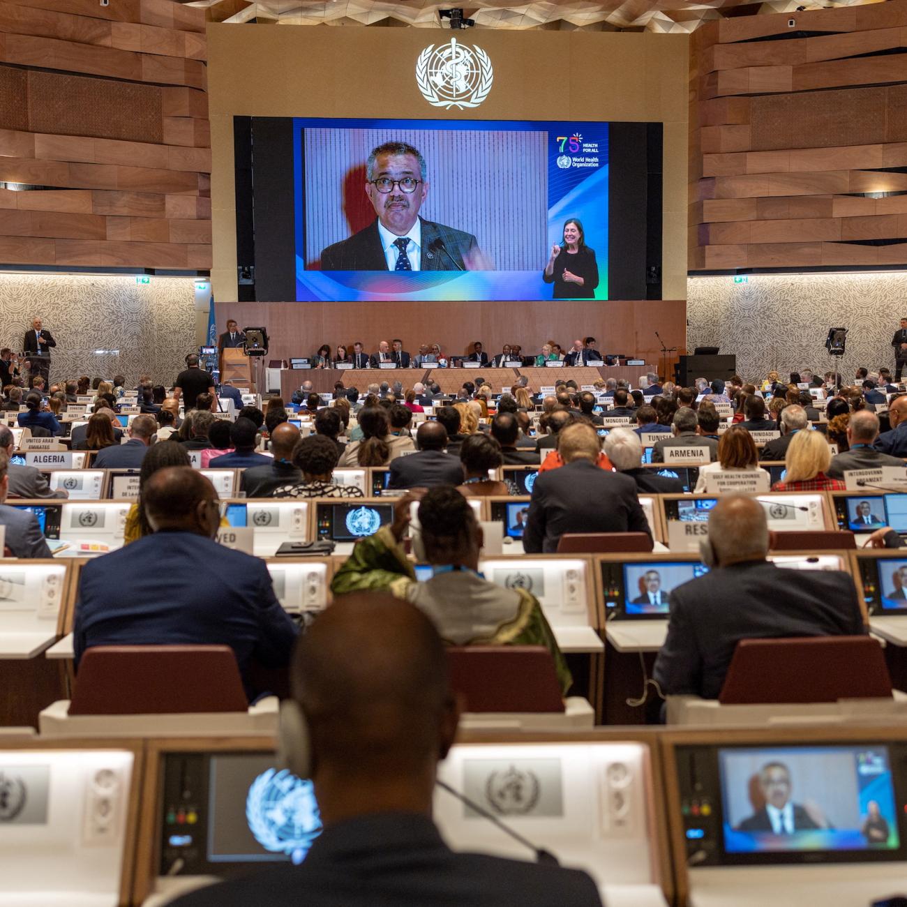 Dr. Tedros Adhanom Ghebreyesus, director-general of the World Health Organization (WHO),  attends the World Health Assembly at the United Nations in Geneva, Switzerland, May 21, 2023. REUTERS/Denis Balibouse 